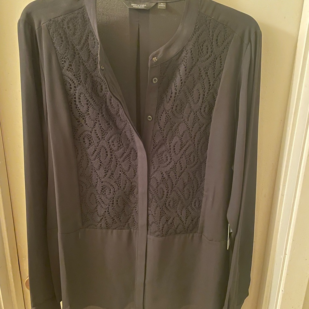 Simply Vera Vera Wang Black Lace Blouse
